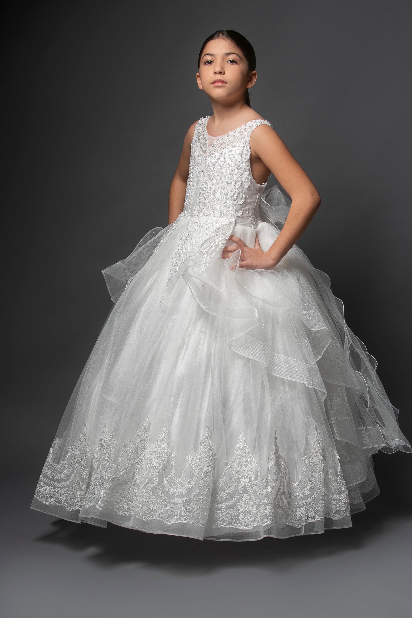 Abito Tulle e Pizzo ricamato