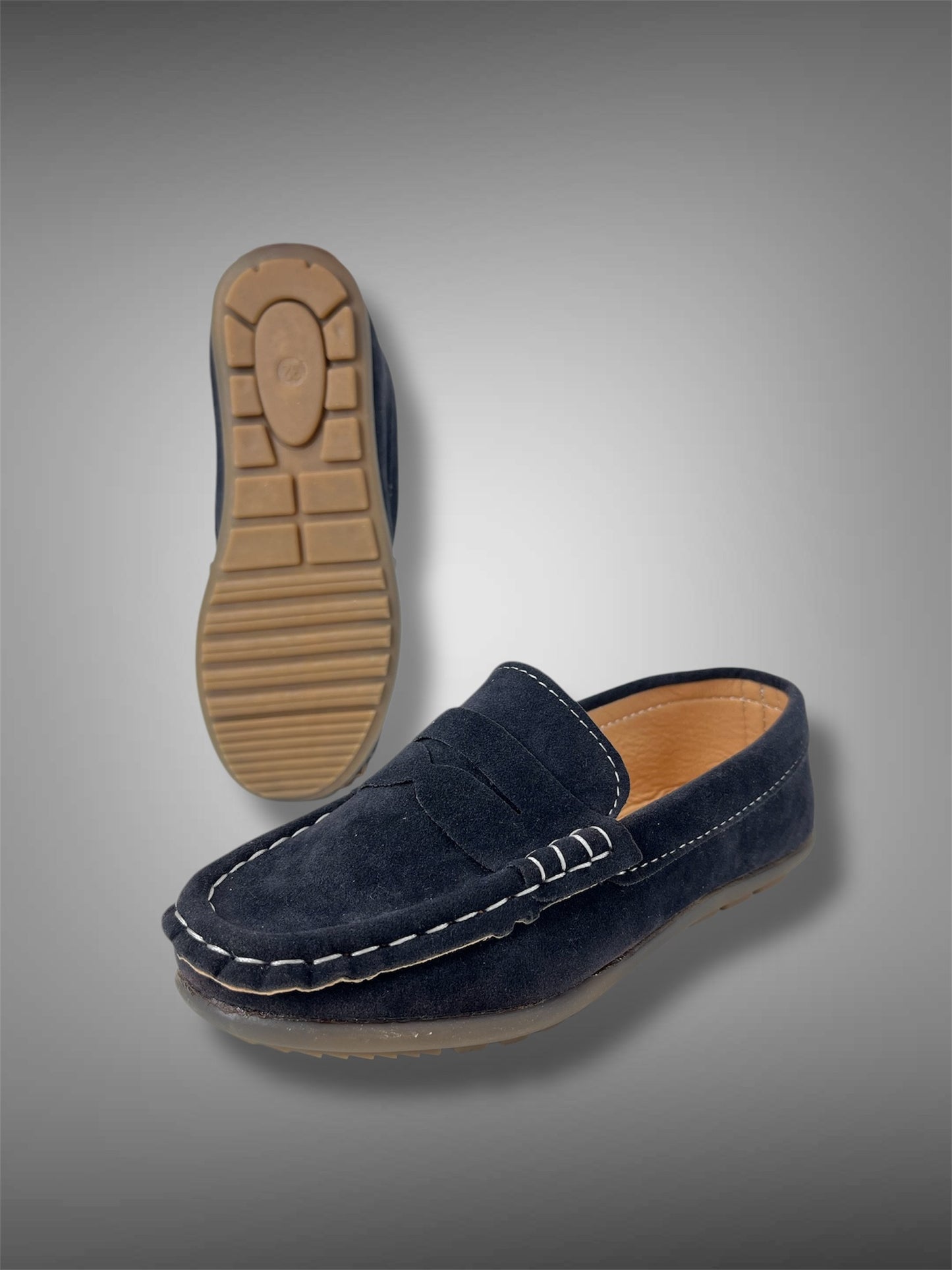 Mocassino Jr. eco camoscio