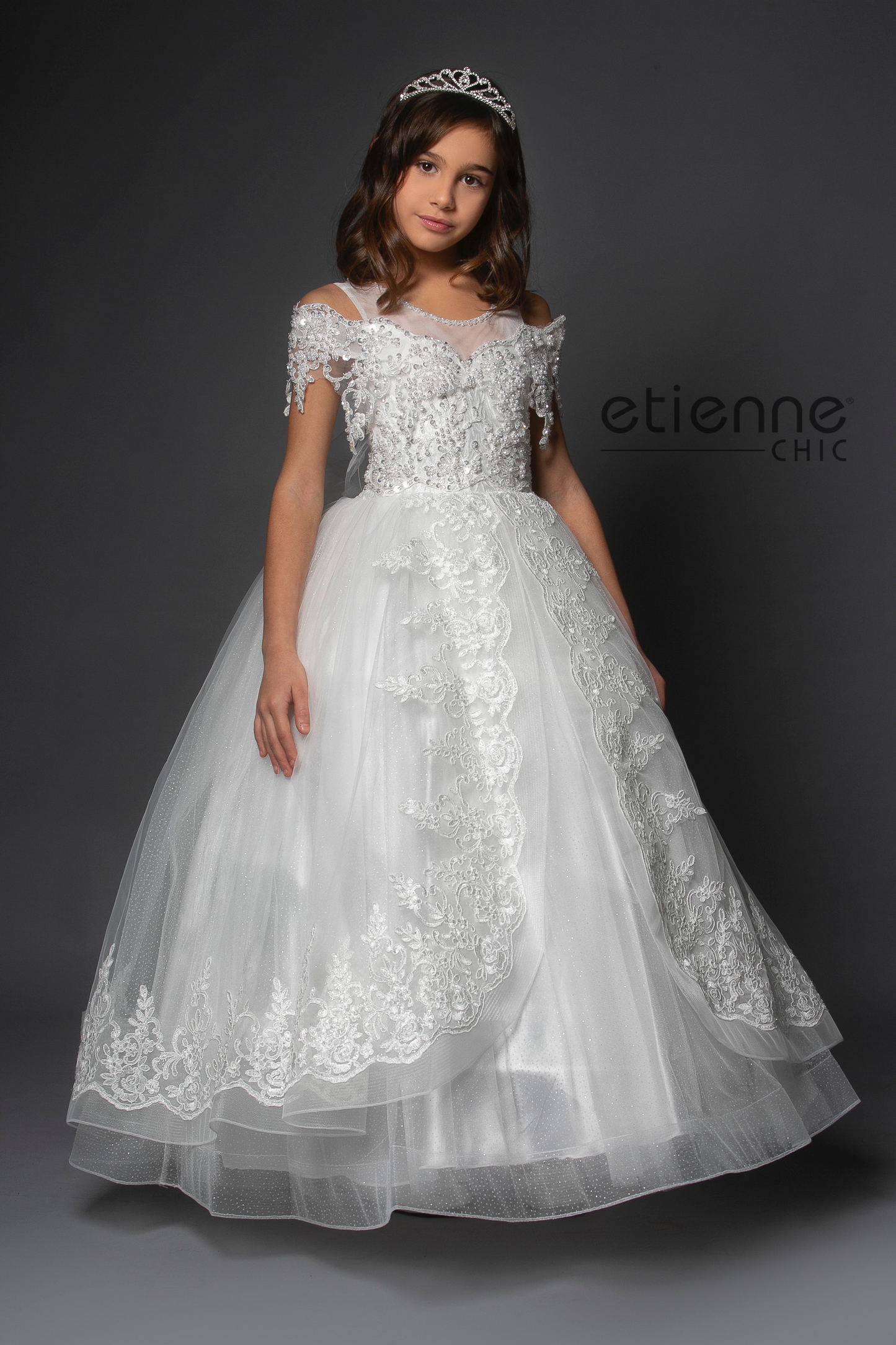 Abito Tulle e Pizzo ricamato