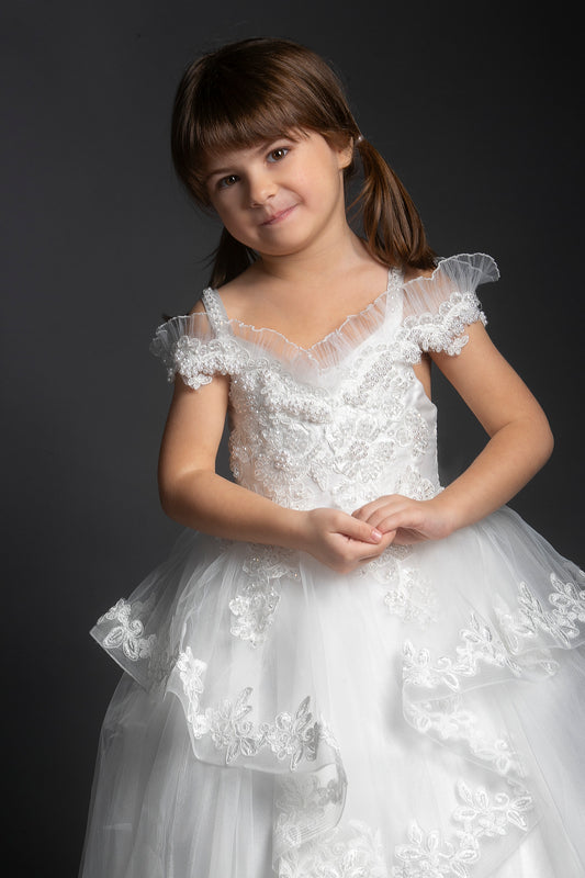 Abito Tulle e Pizzo ricamato