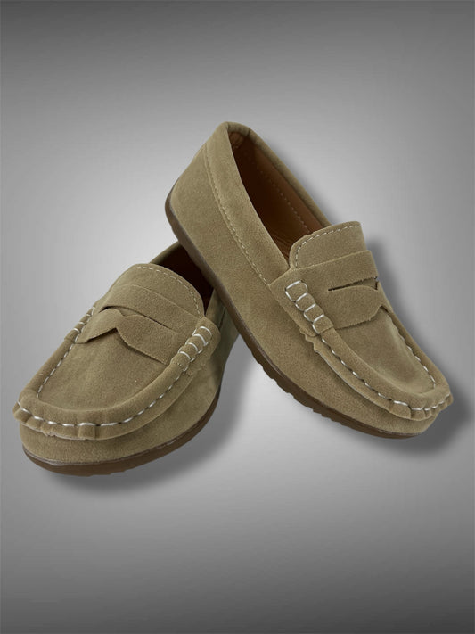 Mocassino Jr. eco camoscio